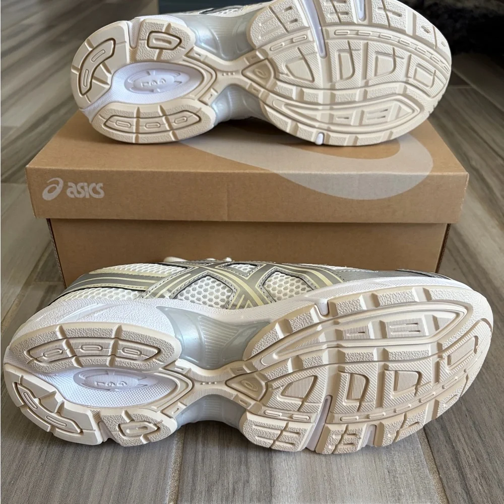 Women's ASICS GEL-1130 Casual Shoes - Cream Pure Silver 1202A164-107 - Picture 6 of 6